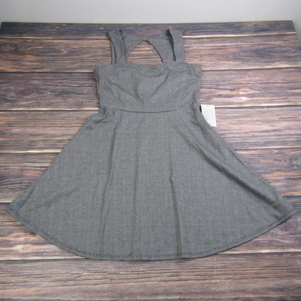 New Vanity Room Herringbone Cut Out Back Sweetheart Fit & Flare Dress Sz Medium